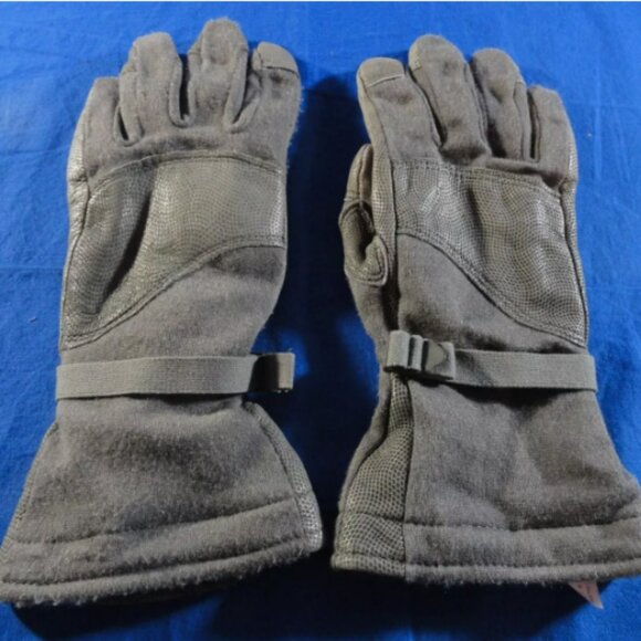 LARGE AVIATION AVIATOR MASLEY GORE-TEX OLIVE GREEN MILITARY FLYER GLOVES - Picture 1 of 5